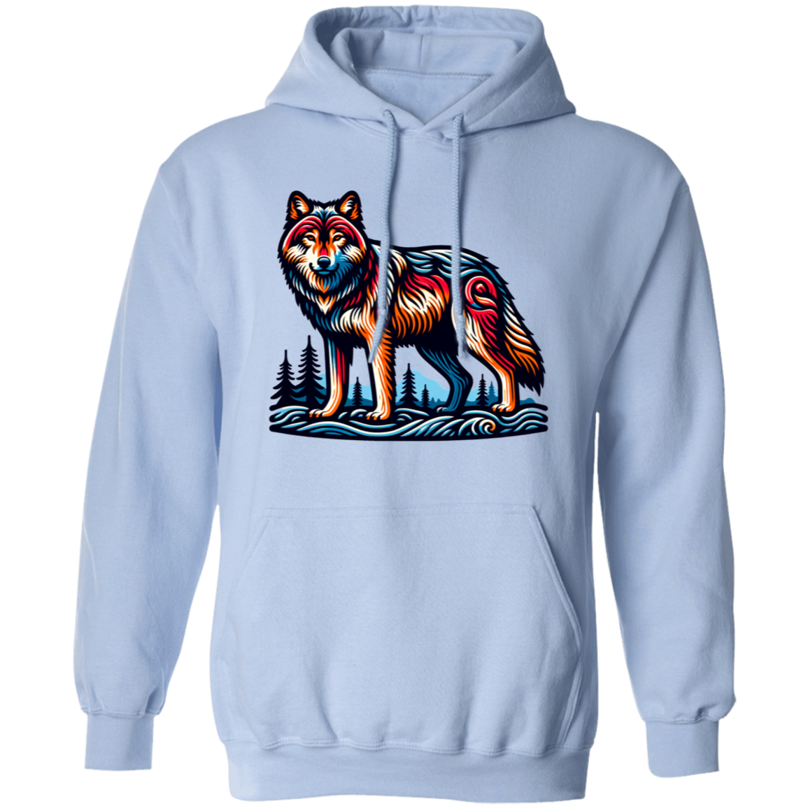 Wolf Block Print - T-shirts, Hoodies and Sweatshirts