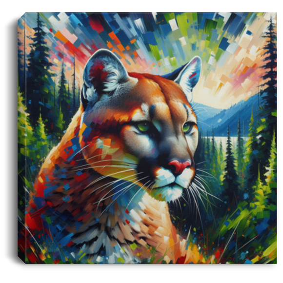 Lake Crescent Cougar Canvas Art Prints