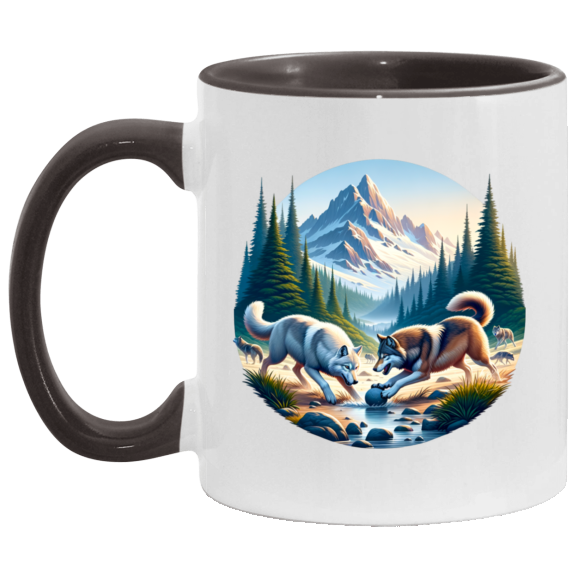 Wolves Playing Mugs