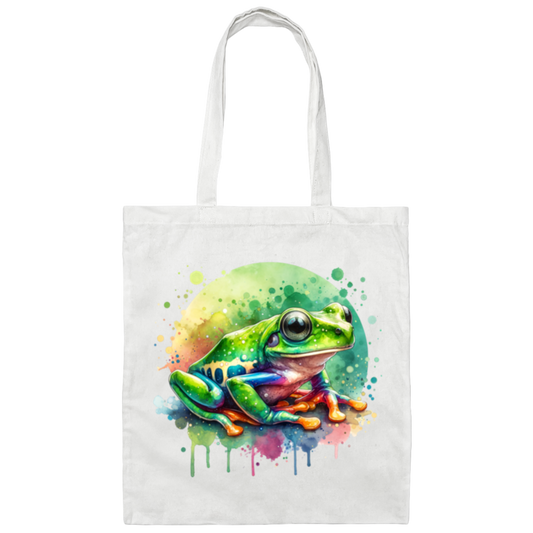 Treefrog Bubble Canvas Tote Bag