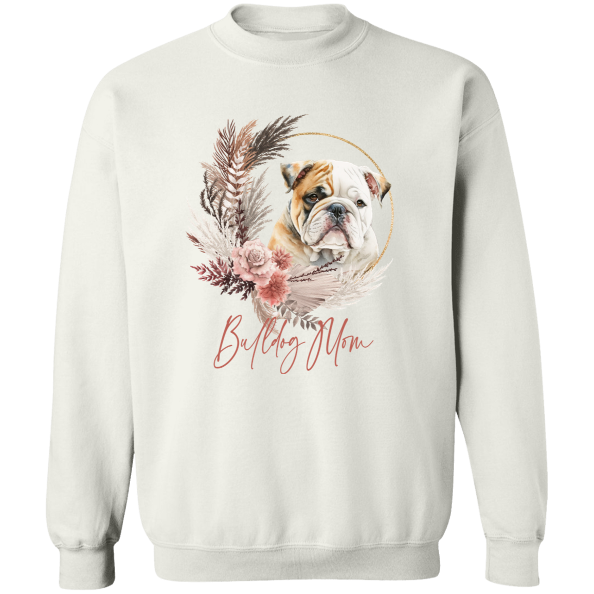 Bulldog Mom Boho Wreath - T-shirts, Hoodies and Sweatshirts