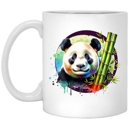 Panda with Bamboo Mugs