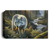 Wolf in Olympic National Park Canvas Art Prints