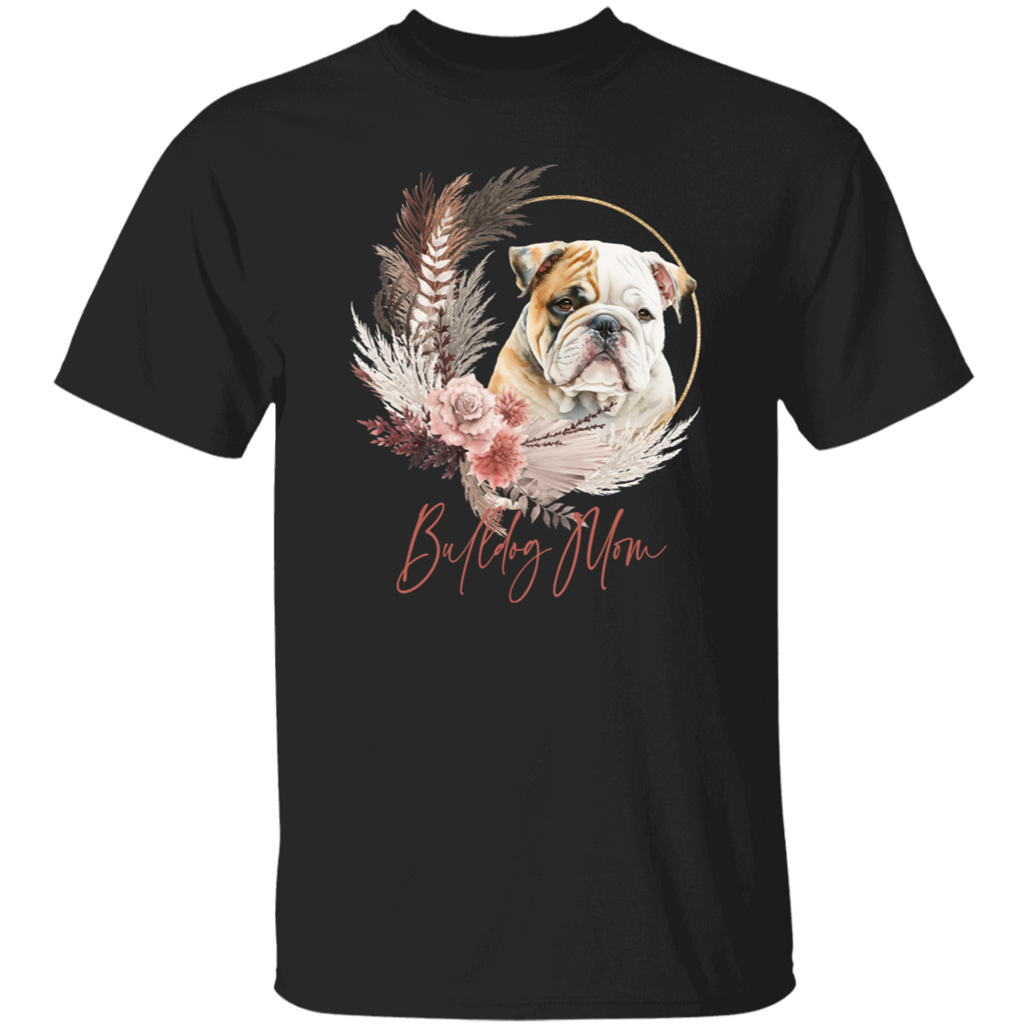 Bulldog Mom Boho Wreath - T-shirts, Hoodies and Sweatshirts