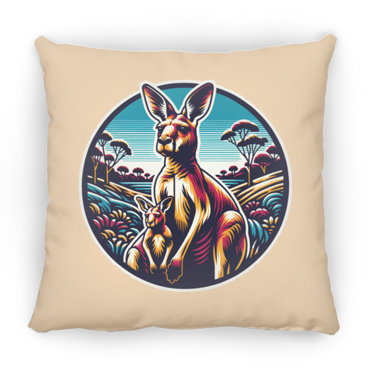 Kangaroo and Joey Graphic - Pillows