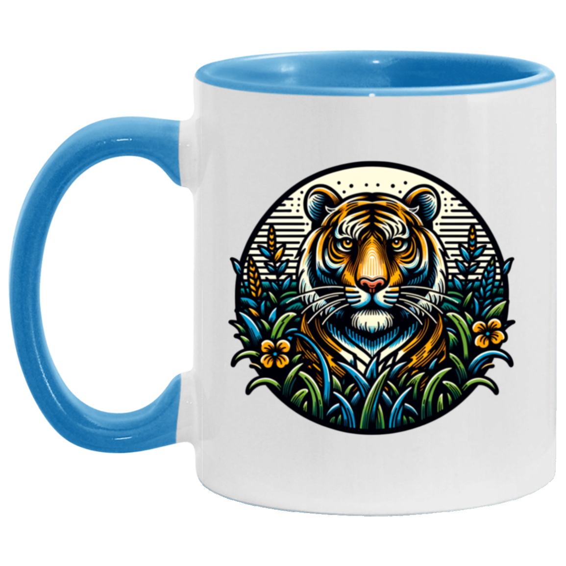 Tiger Graphic Circle Mugs