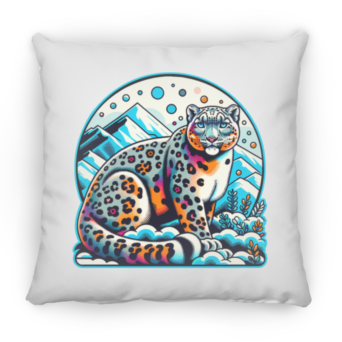 Snow Leopard Graphic - Pillows