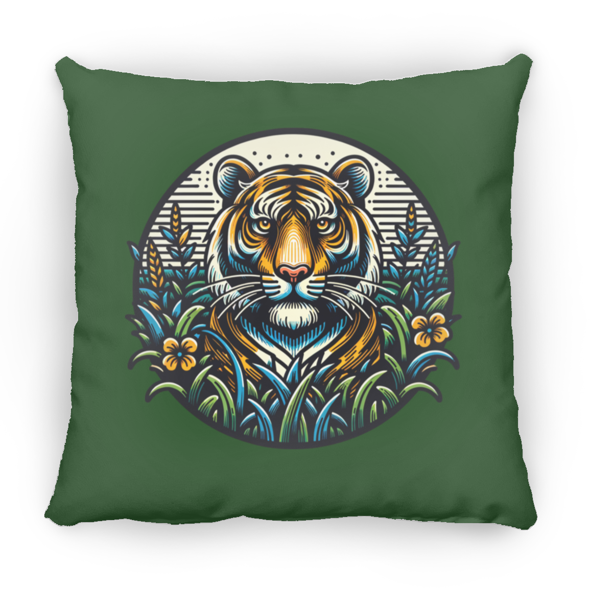 Tiger Graphic Circle - Pillows