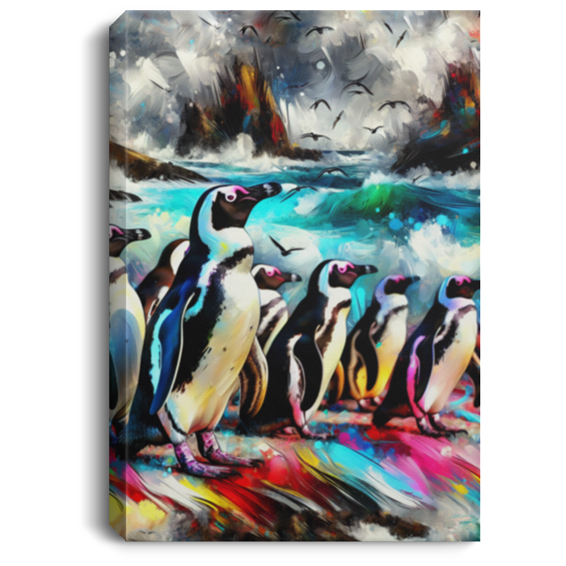 Penguin Colony - Canvas Art Prints