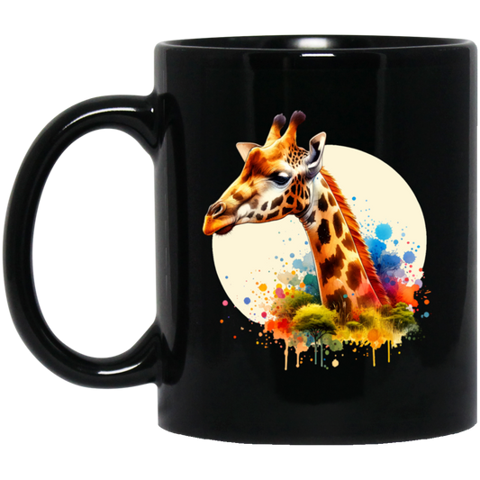 Giraffe Circle Watercolor - Mugs