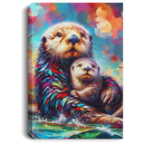 Sea Otter and Pup Canvas Art Canvas Art Prints