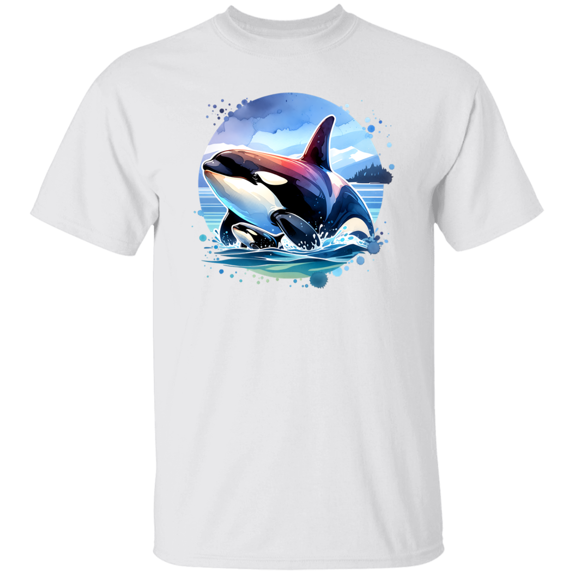 Orca and Calf in Strait of Juan de Fuca - T-shirts, Hoodies and Sweatshirts