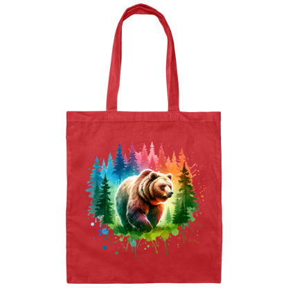 Grizzly Bear Walking - Canvas Tote Bag
