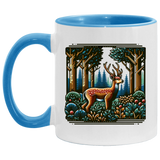 Deer in Forest Block Print Mugs