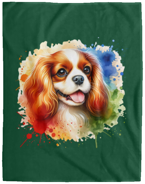 Blenheim Cavalier King Charles Spaniel Fleece Blankets