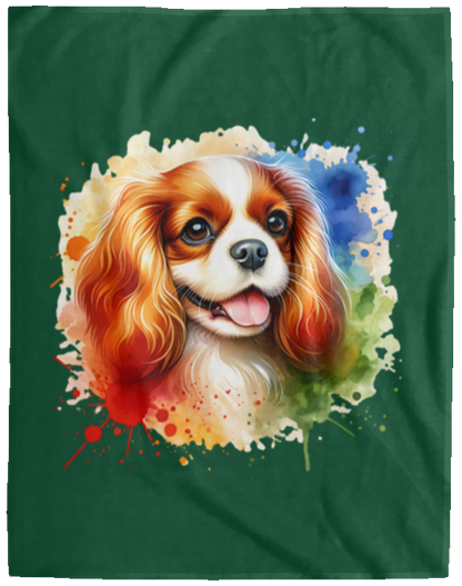 Blenheim Cavalier King Charles Spaniel Fleece Blankets