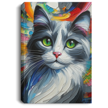 Grey and White Cat - Canvas Art Prints