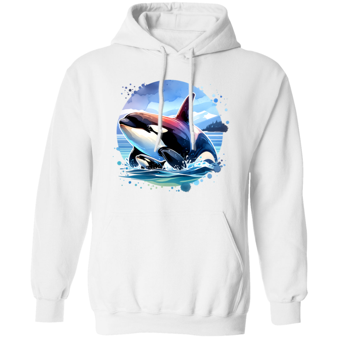 Orca and Calf in Strait of Juan de Fuca - T-shirts, Hoodies and Sweatshirts