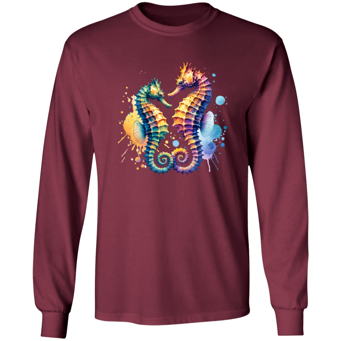 Watercolor Seahorses - T-shirts, Hoodies and Sweatshirts