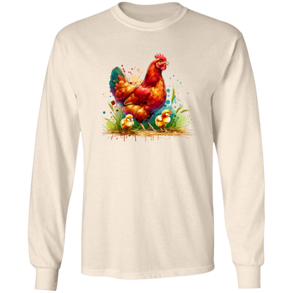 Rhode Island Red Hen with Chicks - T-shirts, Hoodies and Sweatshirts