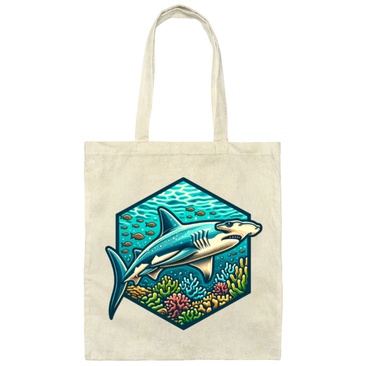 Hammerhead Shark Graphic - Canvas Tote Bag