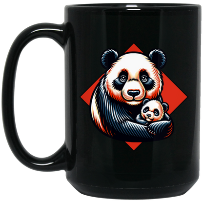 Panda with Baby Graphic Mugs