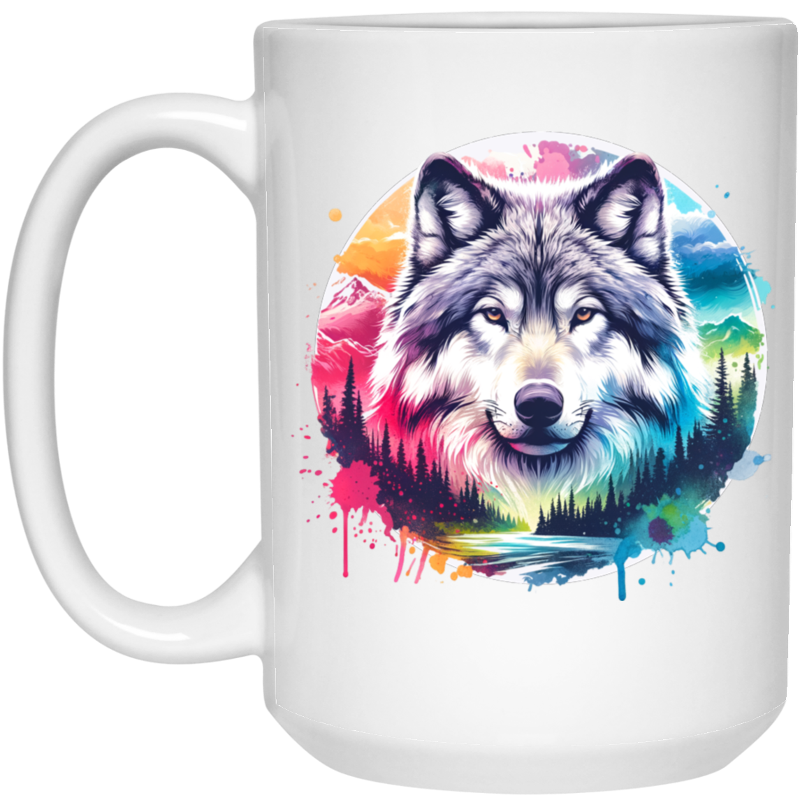 Wolf Spirit Rising Mugs