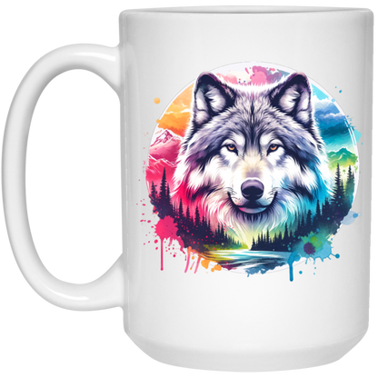 Wolf Spirit Rising Mugs