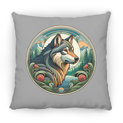Wolf, Art Nouveau Style - Pillows