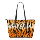 Tiger Stripes Leather Tote Bag