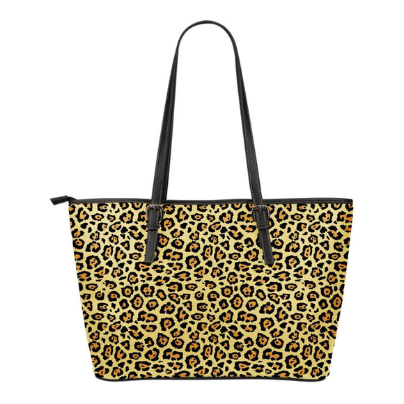 Jaguar Print Leather Tote Bag