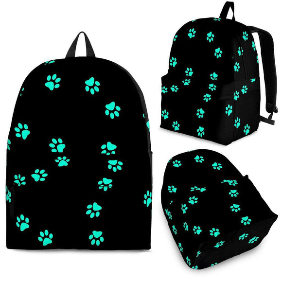 Teal Pawprint Backpack