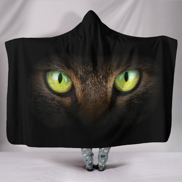 Cat Eyes II Hooded Blanket