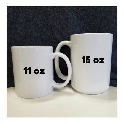 Cat Face - 11 and 15 oz Black Mugs
