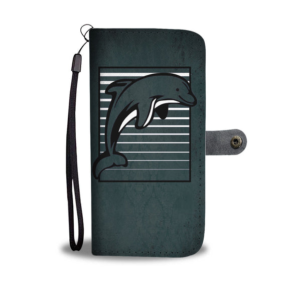 Dolphin Stripes - Wallet Phone Case
