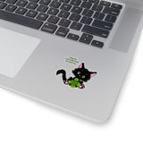 Lucky the Black Cat with Shamrock - Kiss-Cut Stickers