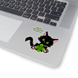 Lucky the Black Cat with Shamrock - Kiss-Cut Stickers