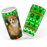 Orange Tabby Cat Christmas Travel Mug