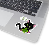Lucky the Black Cat with Shamrock - Kiss-Cut Stickers