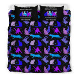 They Need Me - Blue Cats Bedding Set