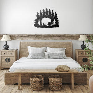 Bear in Moonlight - Metal Wall Art