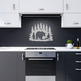 Bear in Moonlight - Metal Wall Art