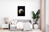 Cougar Moon Portrait Canvas .75in Frame