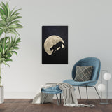 Cougar Moon Portrait Canvas .75in Frame