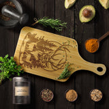 Deer with Full Moon - Handled Cutting Board