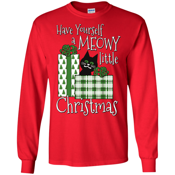 Meowy Little Christmas LS Ultra Cotton T-Shirt