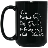 Purrfect Day 11 and 15 oz Black Mugs