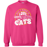 TIME with My Cats Crewneck Pullover Sweatshirt
