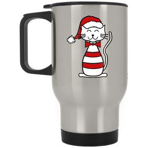 Santa Cat Stainless Steel Travel Mug
