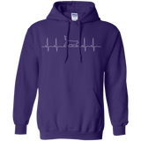 Walking Cat Heartbeat Pullover Hoodie